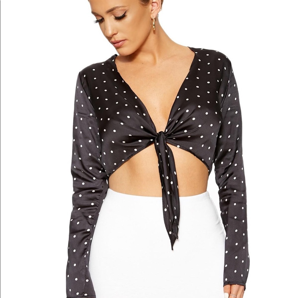 Naked wardrobe polka dot crop
